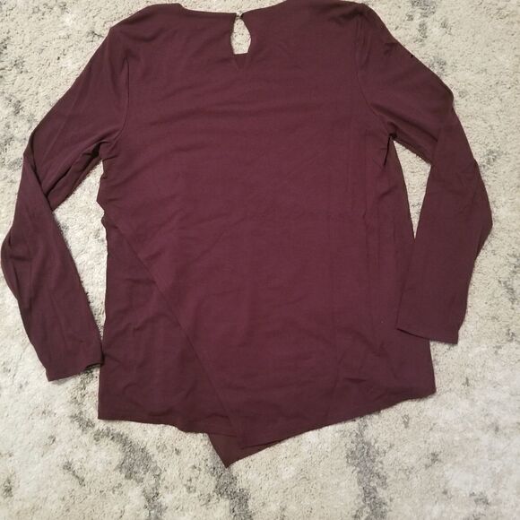 Vince Camuto deep purple long sleeve blouse - Picture 4 of 5